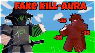 How To Troll Anyone With *FAKE KILL AURA* | Roblox Bedwars