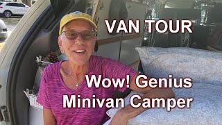 VAN TOUR: So Many Genius Solutions. Dodge Grand Caravan Camper.