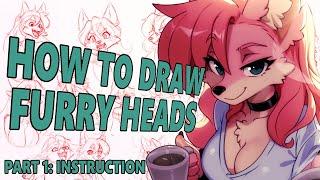 How To Draw Furry/Anthro Heads and Faces For Beginners: Any Angle, Any Species