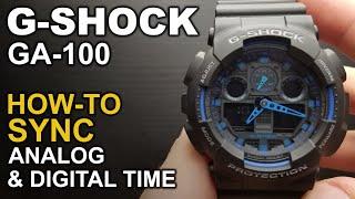 GShock GA 100 - Adjusting watch hands