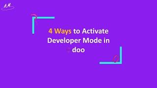 How to activate odoo developer mode