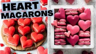 Heart Macarons - how to pipe heart shaped macarons