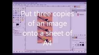 put three copies of an image onto a sheet of A4