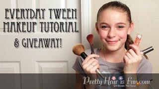 EVERYDAY TWEEN MAKEUP  TUTORIAL!!!