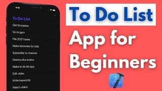 Swift To Do List App for Beginners (Make First App, Xcode 14, 2023, iOS) - Swift 5