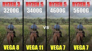 Ryzen 3 3200G vs Ryzen 5 3400G vs Ryzen 5 4600G vs Ryzen 5 5600G | 5 Games Tested in 2023