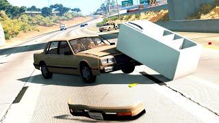 Dropping Objects onto Highways 3 | BeamNG.drive