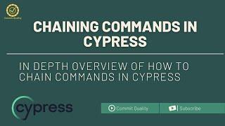 Cypress Tutorial: How to Chain Cypress Commands | Mastering Cypress Automation