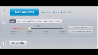 Convertir archivos de audio sin instalar ningún programa