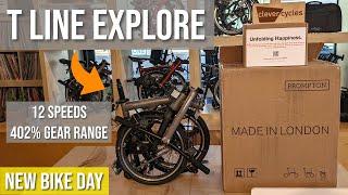 My NEW T Line Explore 12 Speed Brompton Unboxing, Setup and Ride at Clever Cycles in Portland