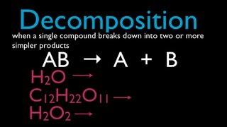 Chemical Reactions (4 of 11) Decomposition Reactions, An Explanation