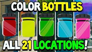 Fortnite ALL 21 COLOR BOTTLES Locations guide! (All Toona Fish Styles)