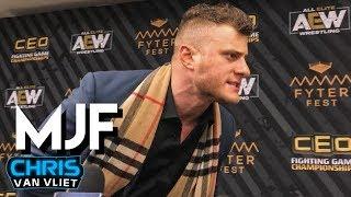 MJF curses at the media and storms out of Fyter Fest post show interview