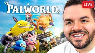 LIVE - I JOINED THE BIGGEST PALWORLD SERVER WITH FAMOUS YOUTUBERS!