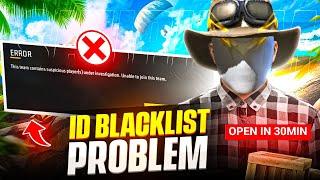 Free Fire ID Blacklist Problem Solve  This Team Contains Suspicious Players Problem Solution 2024