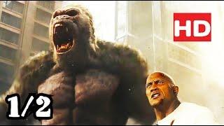 Rock and Gorilla George VS Crocodile and the Wolf ''Rampage'' (2018) (1/2) (6/8)