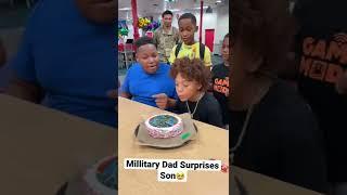 Military Dad Surprises Son At Chucky Cheese  #shorts