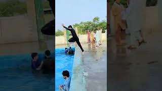 Check jump  in swimming pool  #danishkhanbangash #gymlife #fyp #kohat #foryou