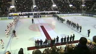 Stefan Livs tröja hissas i Kinnarps Arena / Stefan Livs ceremony in Kinnarps Arena