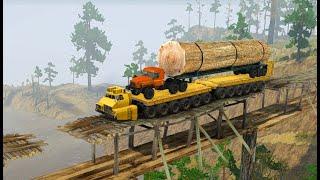 Amazing Driving Skills of overloaded heavy vehicles across dangerous wooden bridges