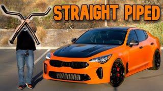 KIA STINGER GETS STRAIGHT PIPED! LOUD