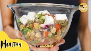 Mediterranean Chickpea Salad  | Eat and Shine ️