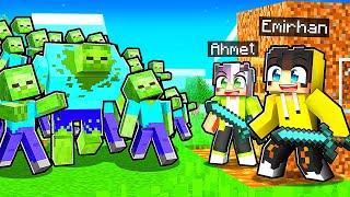 LEVEL 9,999,999 ZOMBİ DALGASI VS 10 SANİYEDE YAPILAN SIĞINAK!  | Minecraft