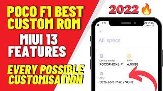Poco F1 Custom Rom 2022 | Best Poco F1 Gaming Rom (With MIUI 13 FEATURES)