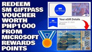 How To Redeem SM GiftPass Voucher Worth Php1000 From Microsoft Rewards Points