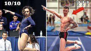 Attempting Katelyn Ohashi's Perfect Floor Routine! | Nile Wilson