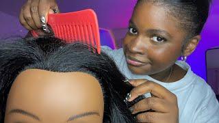 ASMR Relaxing Hair Combing, Brushing, & Scalp Massage ‍️