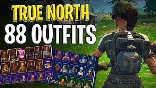 True North Back Bling on 88 Outfits | Trailblazer Twitch Prime Loot - Fortnite Cosmetics