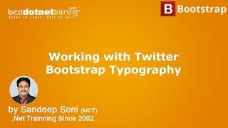 Bootstrap Tutorial - Typography