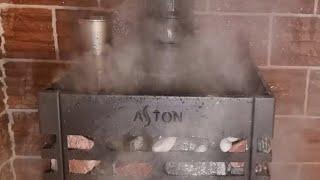   "Шторм" - Астон из чугуна. Тест в бане. Выводы про печь. Наука для всех. Обзор по-чеснаку.