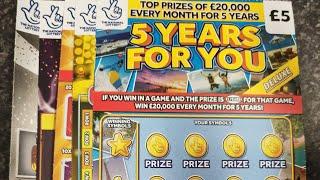 mix £5 scratch cards £25 in play