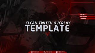 Clean Twitch Overlay Template! (FREE)