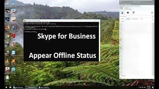 Microsoft Skype for Business Appear Offline | End User Training | How to set Skype Offline Status