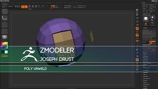 ZBrush ZModeler Polygon Actions - Poly Unweld