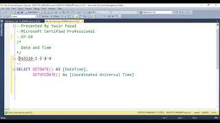 SQL Tutorials By Durkhun  GetUtcDate in Urdu Hindi