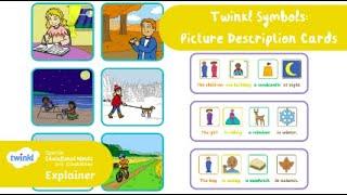 Twinkl Symbols: Picture Description Cards