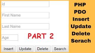 PHP PDO  : How To Insert Update Delete Search Data In MySQL Using PDO In PHP [ with source code ] 2