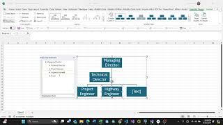 How to create a SmartArt or Organizational chart in Excel