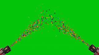 Celebration green screen with sound effect / continuous birthday celebration green screen