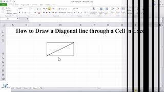 How to Draw a Diagonal line through a Cell in Excel