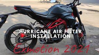 DIY Honda CB 150R Streetster/ Exmotion 2021 Hurricane air filter installation & sound before/after