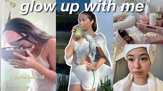 GLOW UP WITH ME! tips, beauty/hygiene routine, level up ur self care + healthy habits