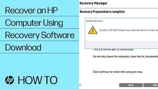 Recover an HP Computer Using Recovery Software Download | HP Computers | HP Support