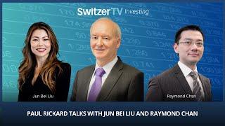 Paul Rickard talks with Jun Bei Liu and Raymond Chan