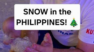 First time seeing snow in the Philippines  #philippines #kuyajake #christmas #pasko