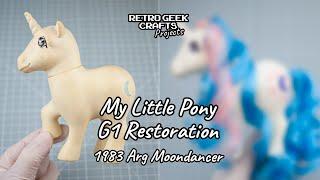 My Little Pony G1 Custom Restoration: Moondancer Vintage Hasbro 1983 Reroot Repair Repaint & Curls